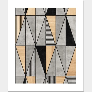 Concrete and Wood Triangles Posters and Art